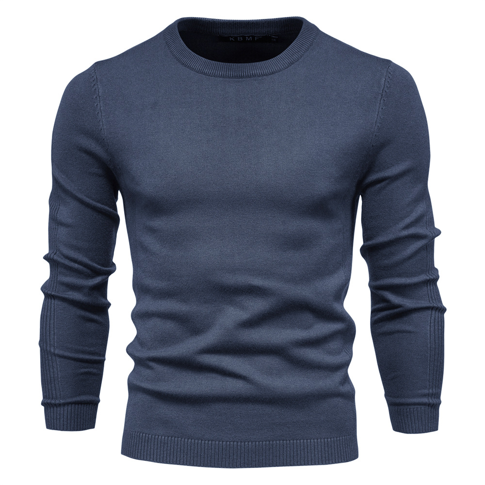 2024 Autumn/Winter Gentleman's Cashmere Business Crew-Neck Sweater