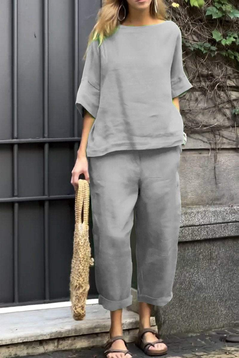 Women's Cotton linen casual suit