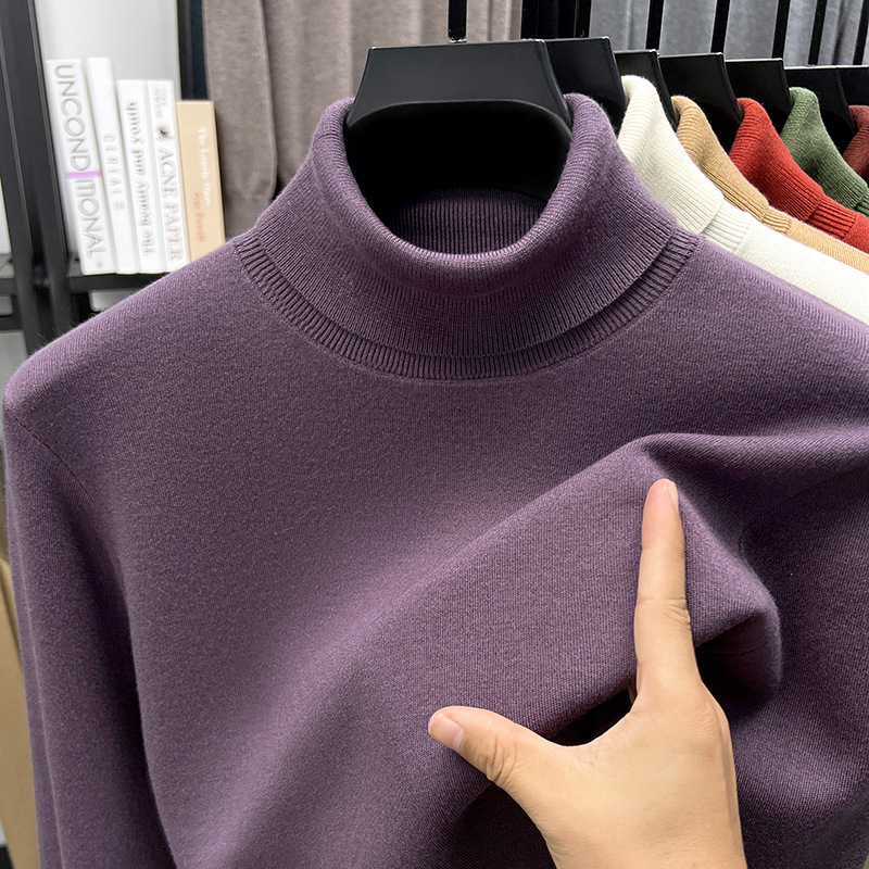 🔥Christmas Sale 46%🔥Men's Business All Match Silk Cashmere Turtleneck Sweater