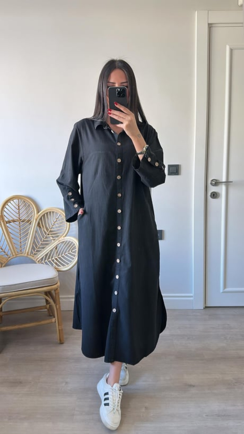Casual Long-Sleeved Cardigan Dress