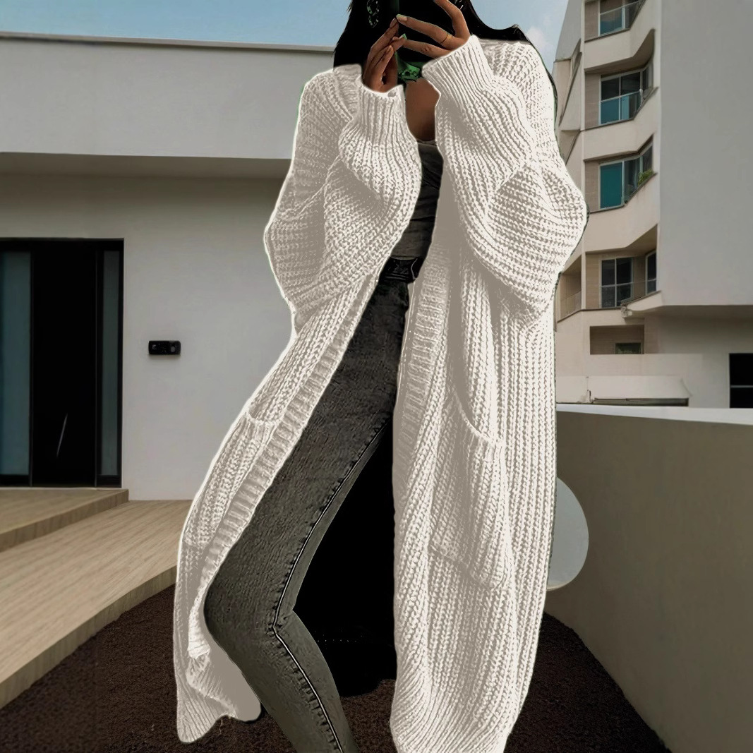 2025 Relaxed Style Loose Fit Versatile Knitted Long-Sleeved Cardigan