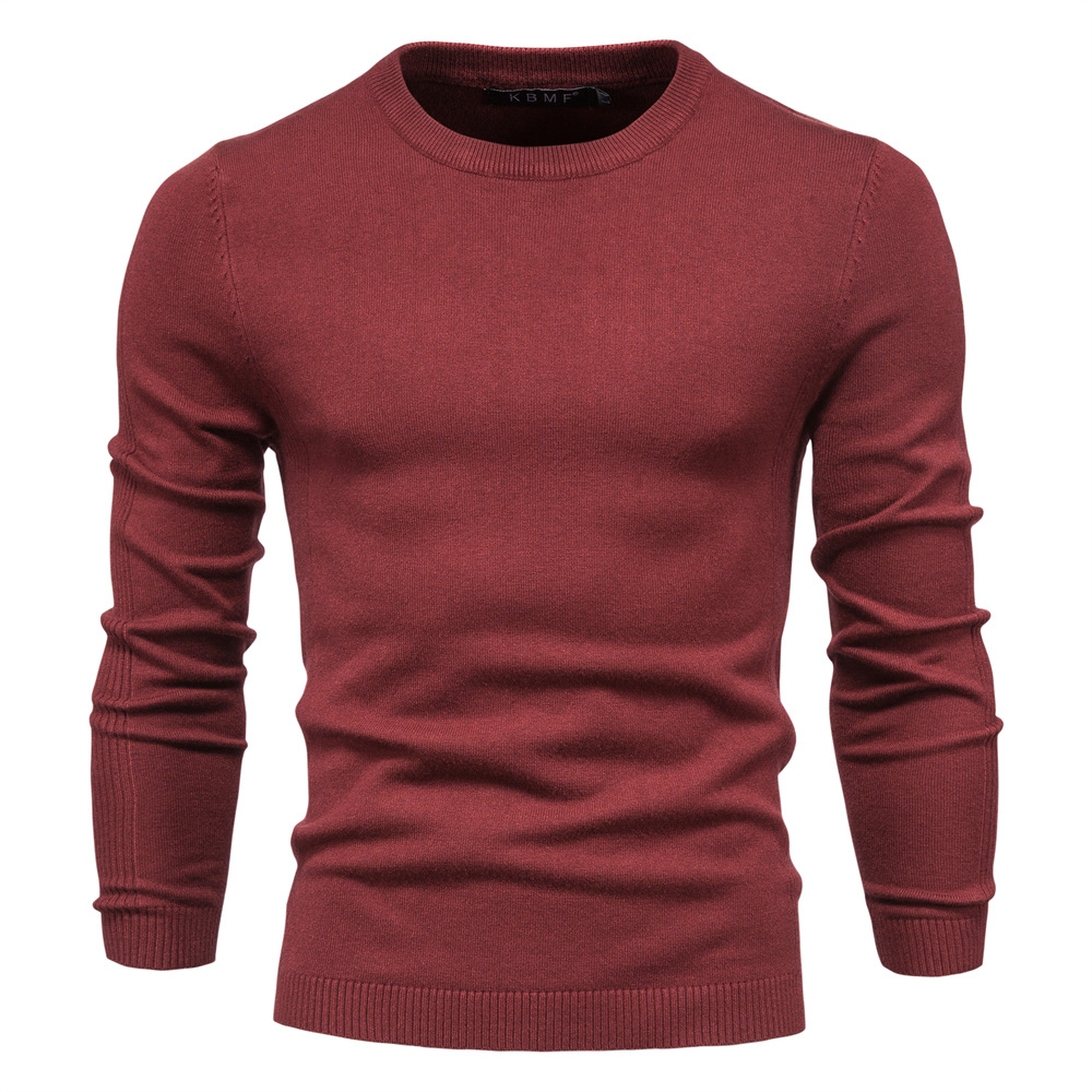 2024 Autumn/Winter Gentleman's Cashmere Business Crew-Neck Sweater