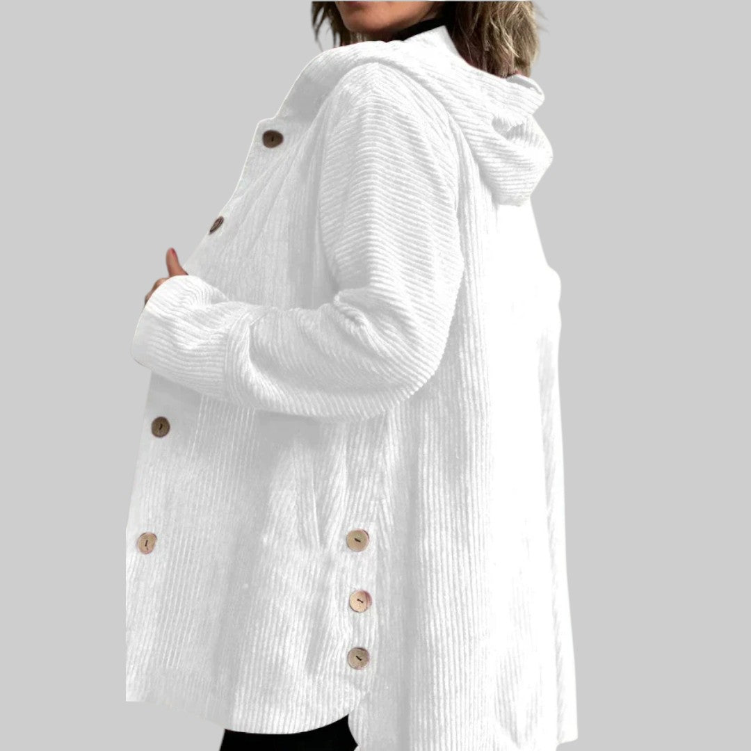 2025 Hot Sale🔥Corduroy Quilted Jacket with Hood