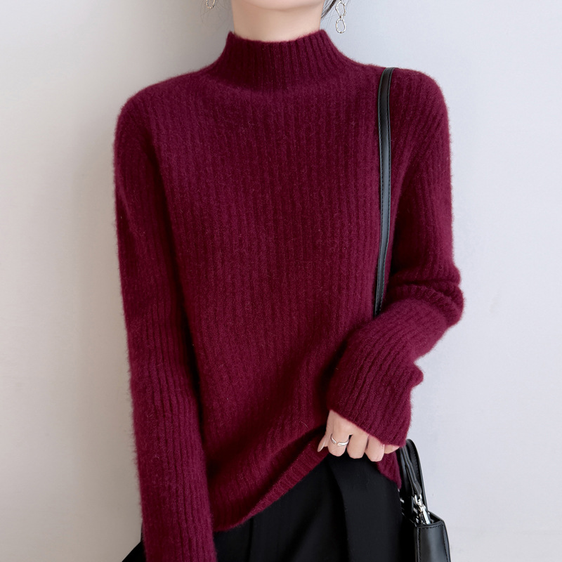 2026 New Thickened High Neck Ribbed Cashmere Sweater