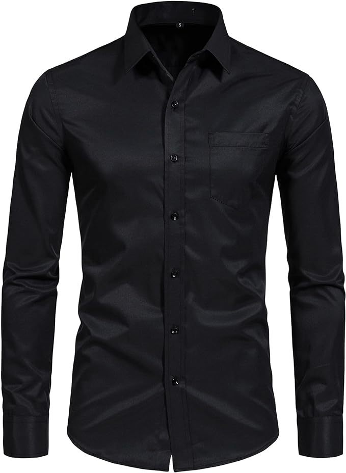 Four-sided stretch no-iron mercerized vertical shirt