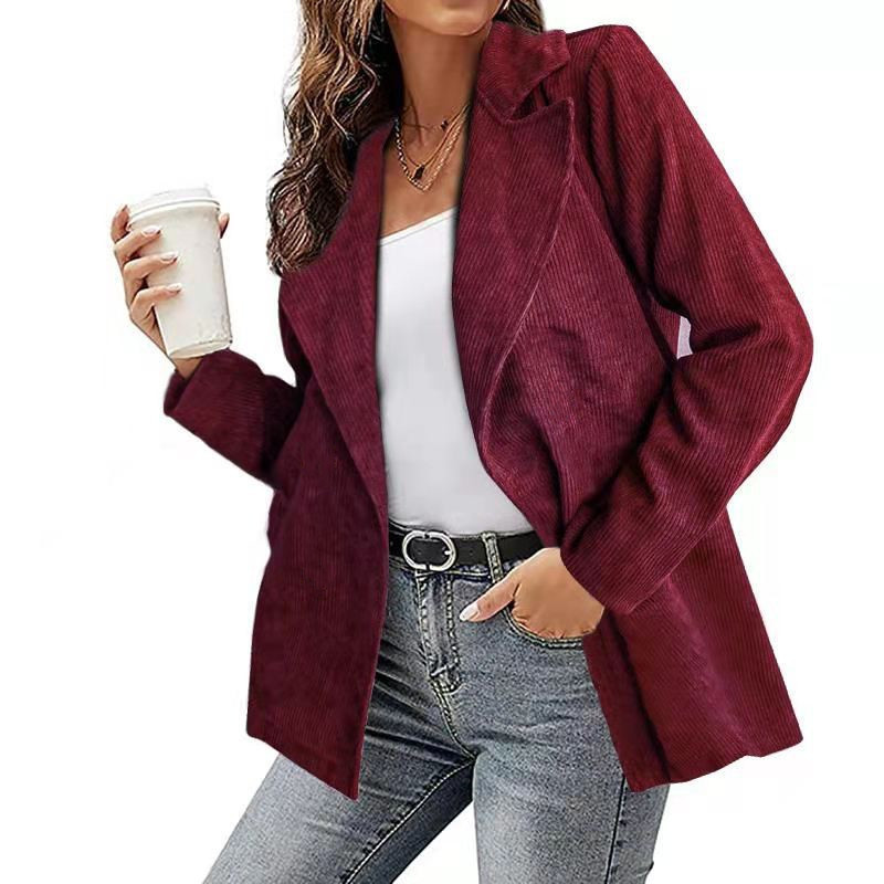 🔥2025 Women's Autumn/Winter Solid Corduroy Blazer