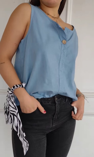 New Loose Cotton And Linen Button-Down Vest