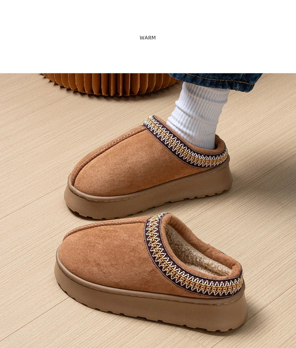 CuddleFit Cozy Winter Fleece-Lined Slippers