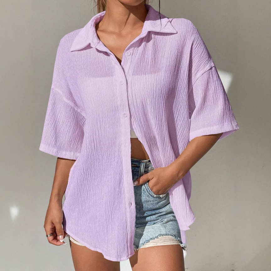 Casual Loose Short Sleeve Sun Protection Clothing