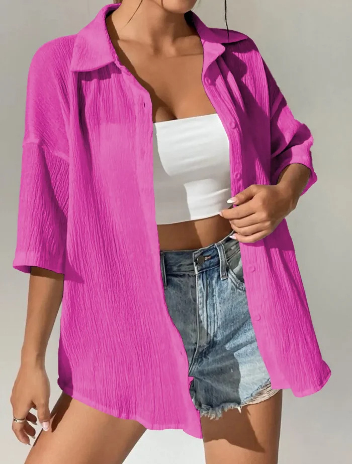 Casual Loose Short Sleeve Sun Protection Clothing