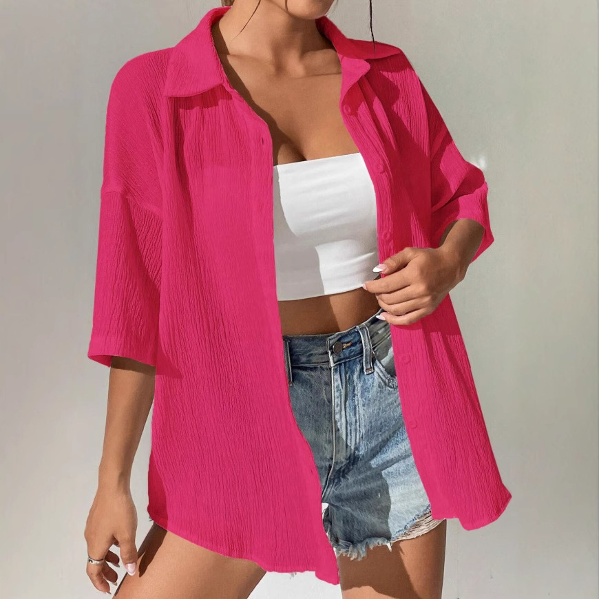 Casual Loose Short Sleeve Sun Protection Clothing