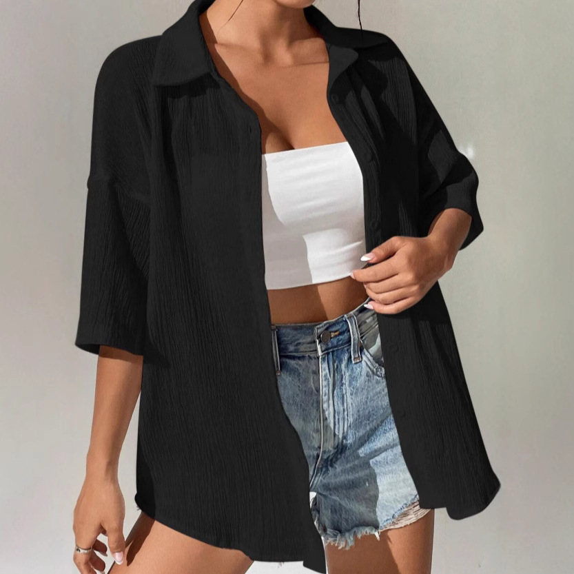 Casual Loose Short Sleeve Sun Protection Clothing