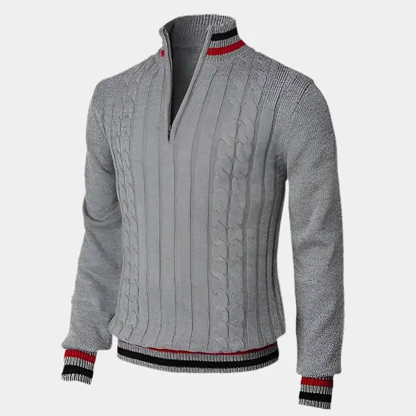 Men's Cashmere Half Zip Turtleneck Sweater