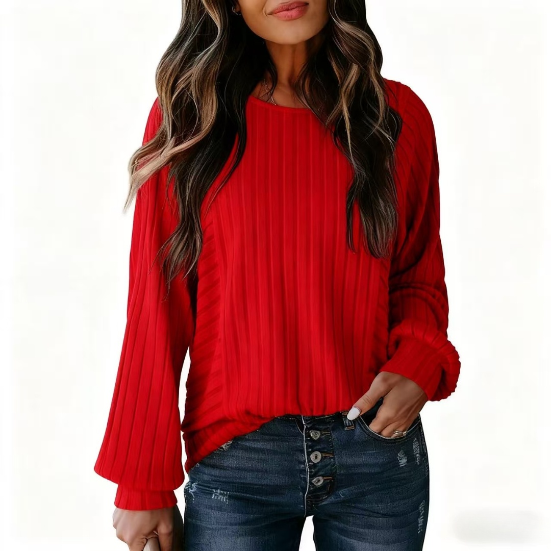 2025🔥Women's Soft crew neck loose cashmere shirt