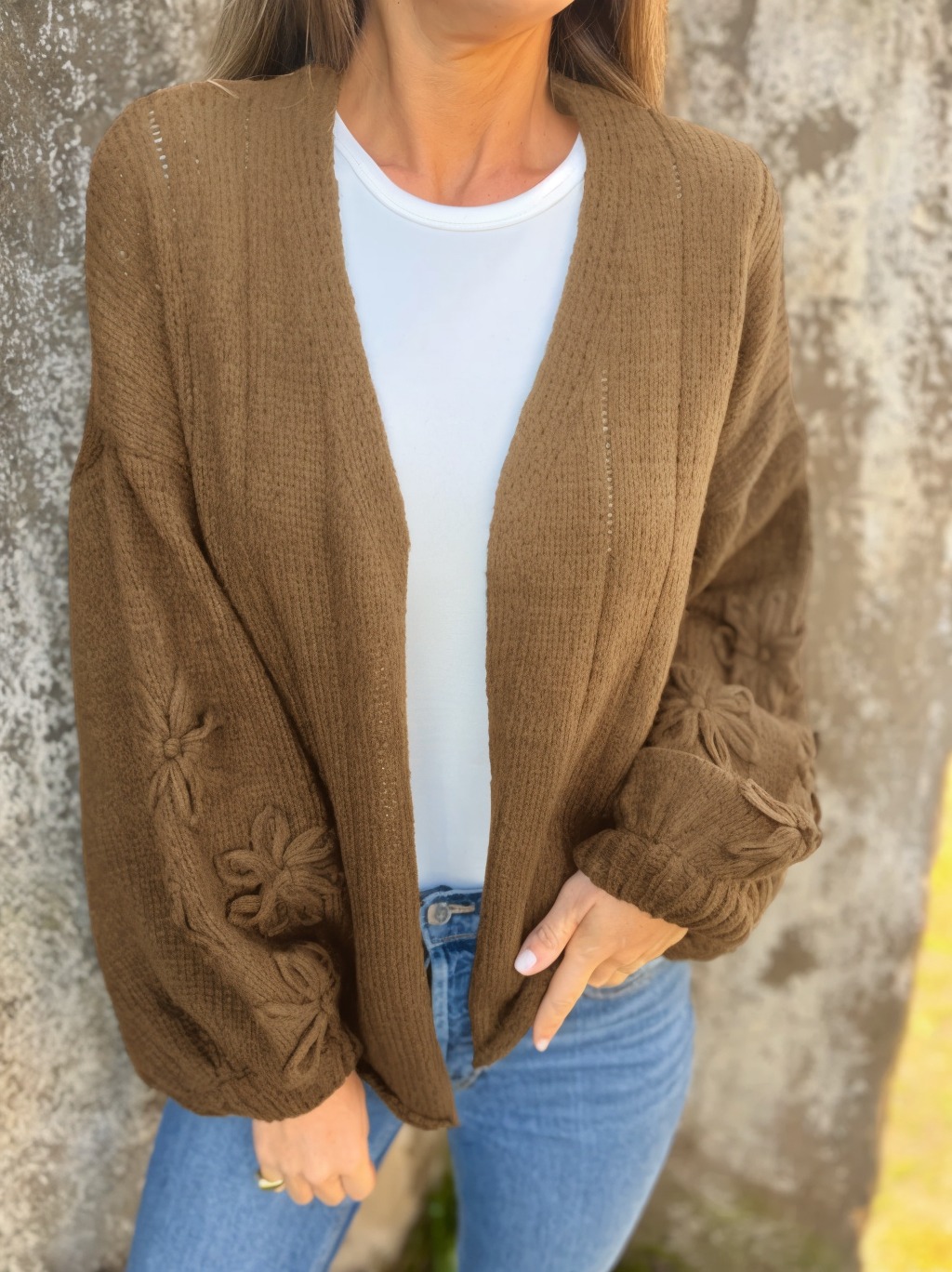 2024 Women's Casual Long Sleeve Sweater Cardigan