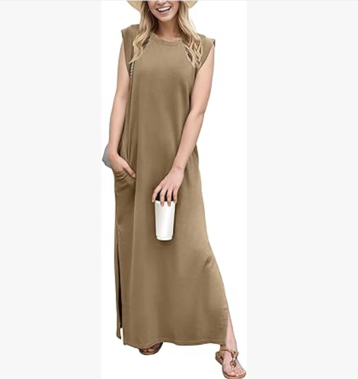 Women's Casual Loose Slit Maxi Skirt