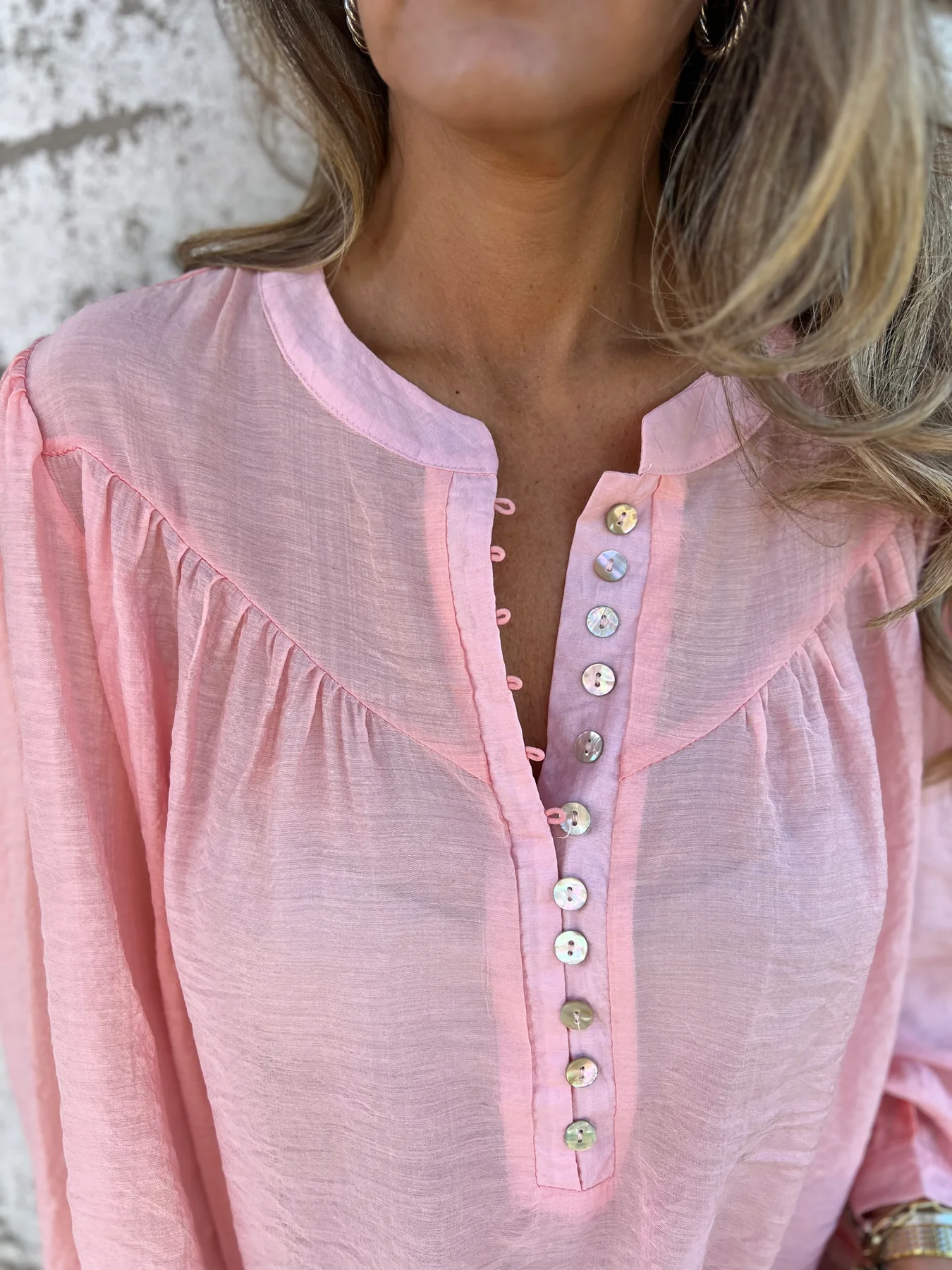 Casual Ice Silk Button Top