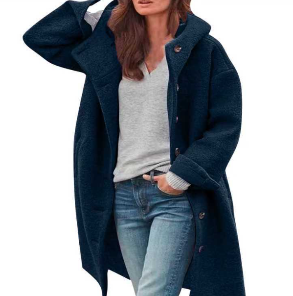 2024 New loose all-match woolen coat for women