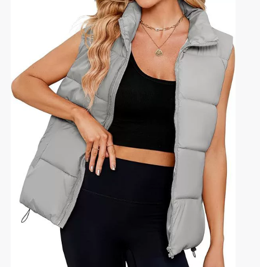 2025 Women's New Sleeveless Stand Collar Warm Velvet Vest Jacket
