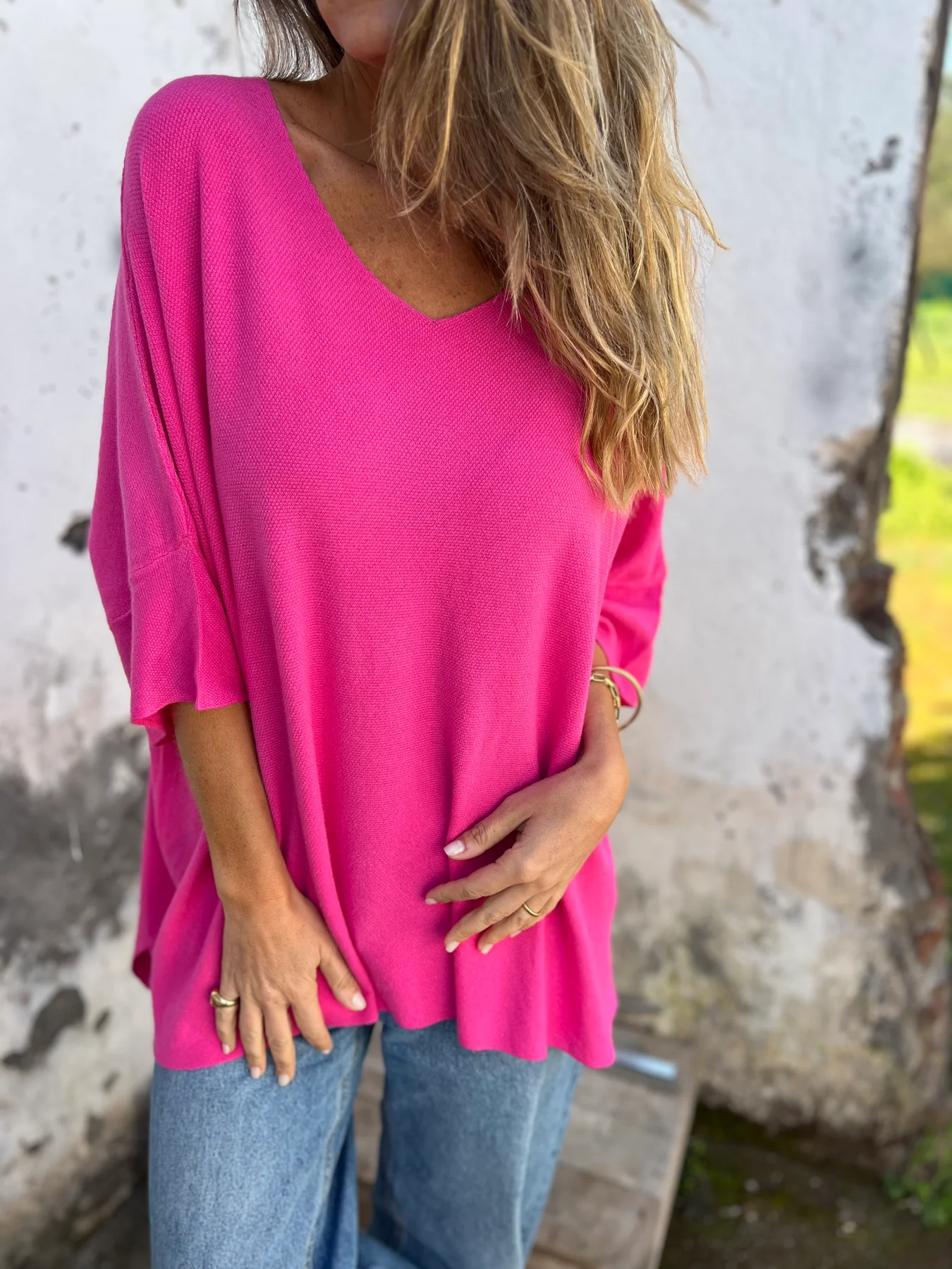 Women's Three Quarter Sleeves Casual  Sweater
