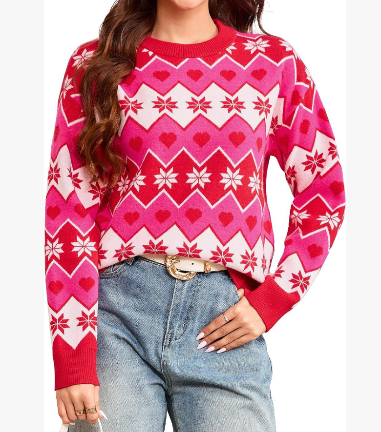 2025💖 Christmas Loose-fitting Crew Neck Knitted Cashmere Pullover