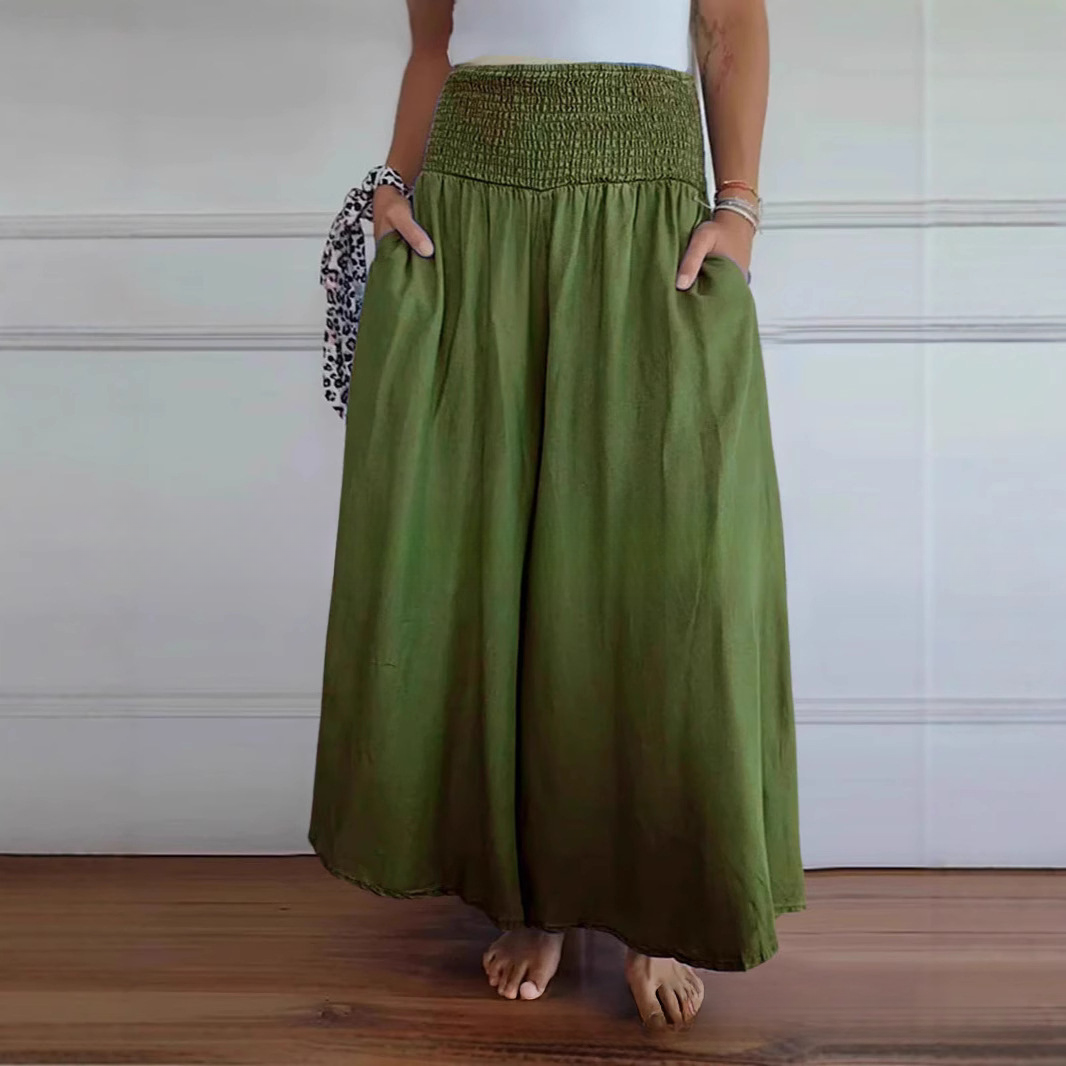 Women's loose wide-leg elastic pants