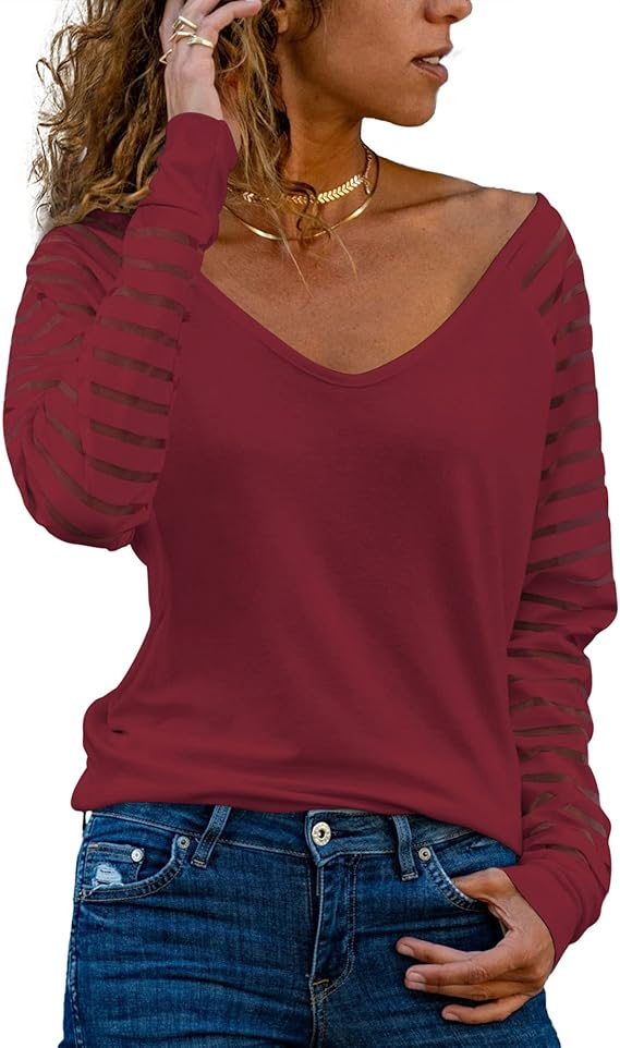 2026 New Casual Striped Patchwork T-Shirt