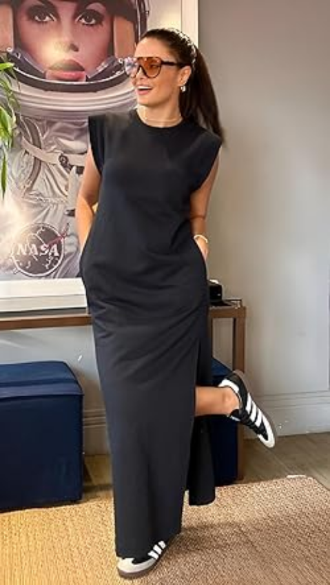 Women's Casual Loose Slit Maxi Skirt