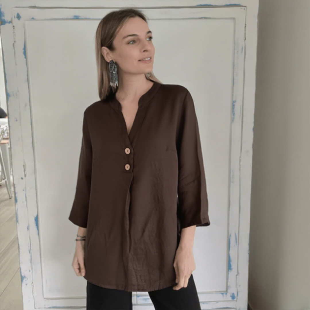Casual Loose Two Button Shirt