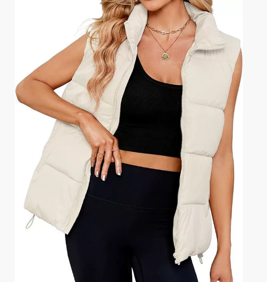 2025 Women's New Sleeveless Stand Collar Warm Velvet Vest Jacket