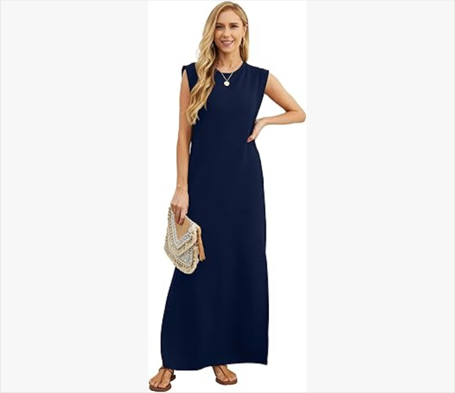 Women's Casual Loose Slit Maxi Skirt