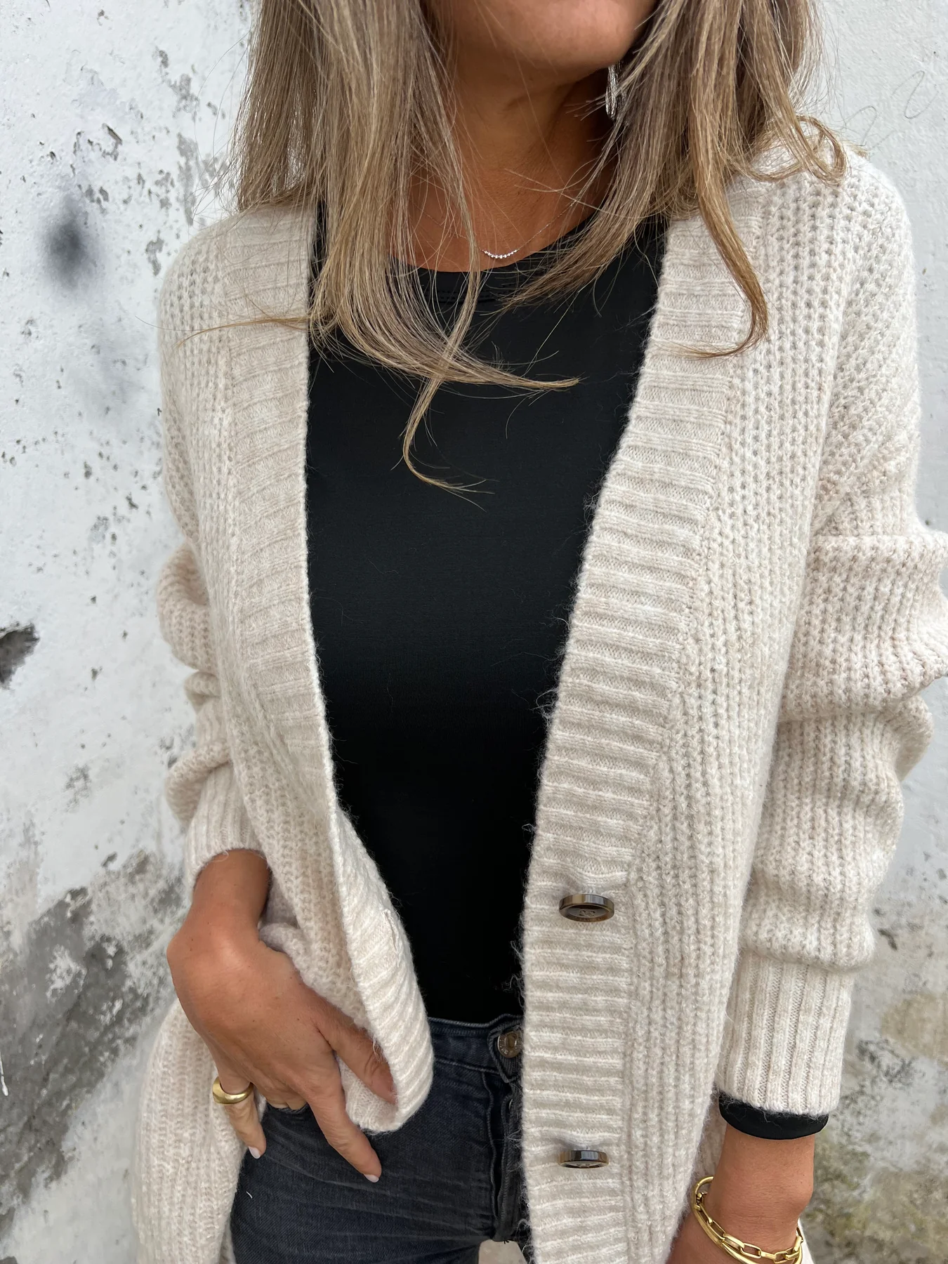 2024 New Women's Long Sleeve Casual Sweater Cardigan