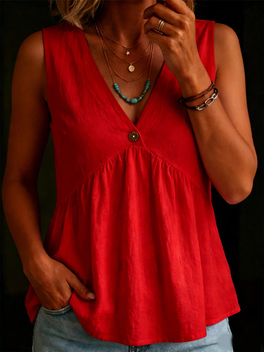 2026 Casual and Elegant Button-Down V-Neck Multi-Color Shirt