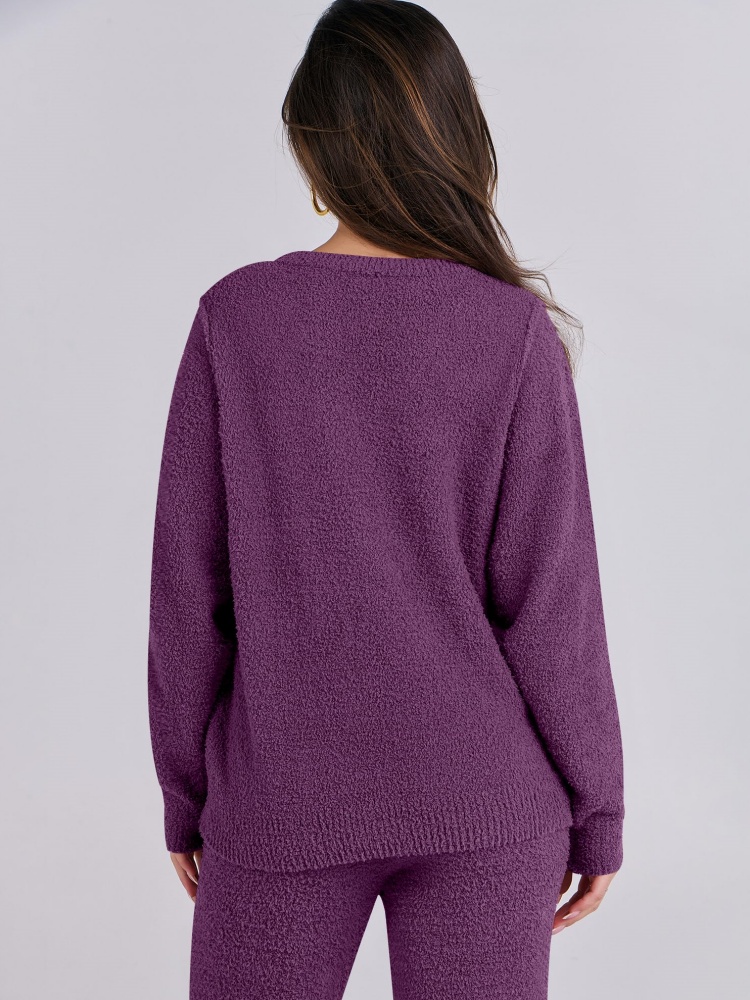 Women's plush leisure warm suit