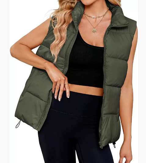 2025 Women's New Sleeveless Stand Collar Warm Velvet Vest Jacket