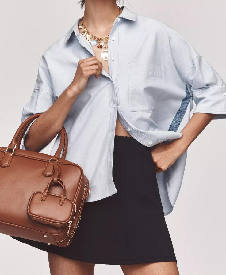 2026 Ice Cream Colored French Style Striped Patchwork Shirt With Pockets