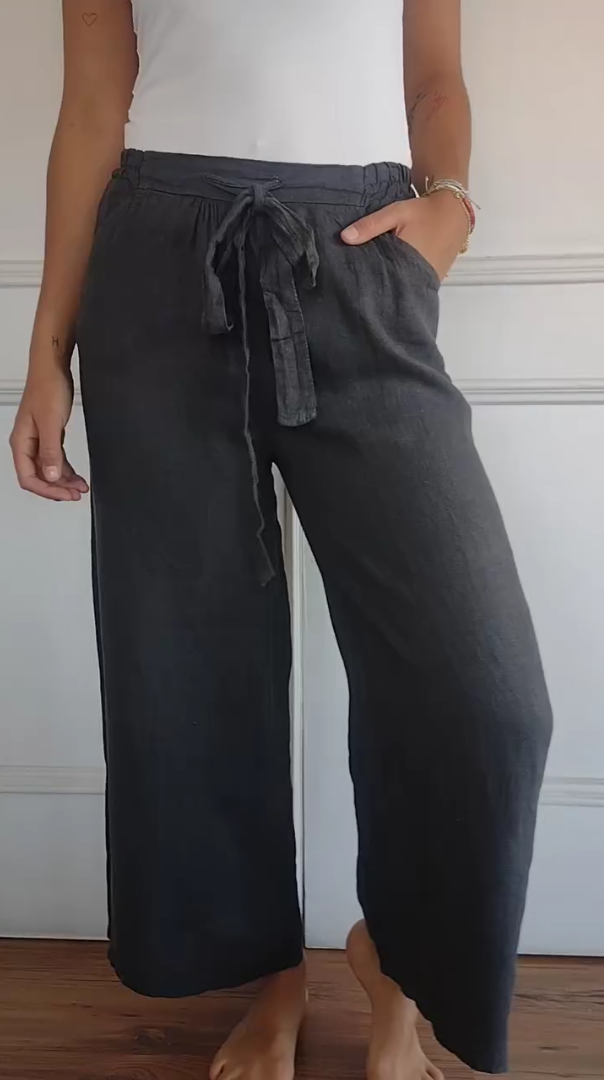 Women's Casual Linen Pants With Porket
