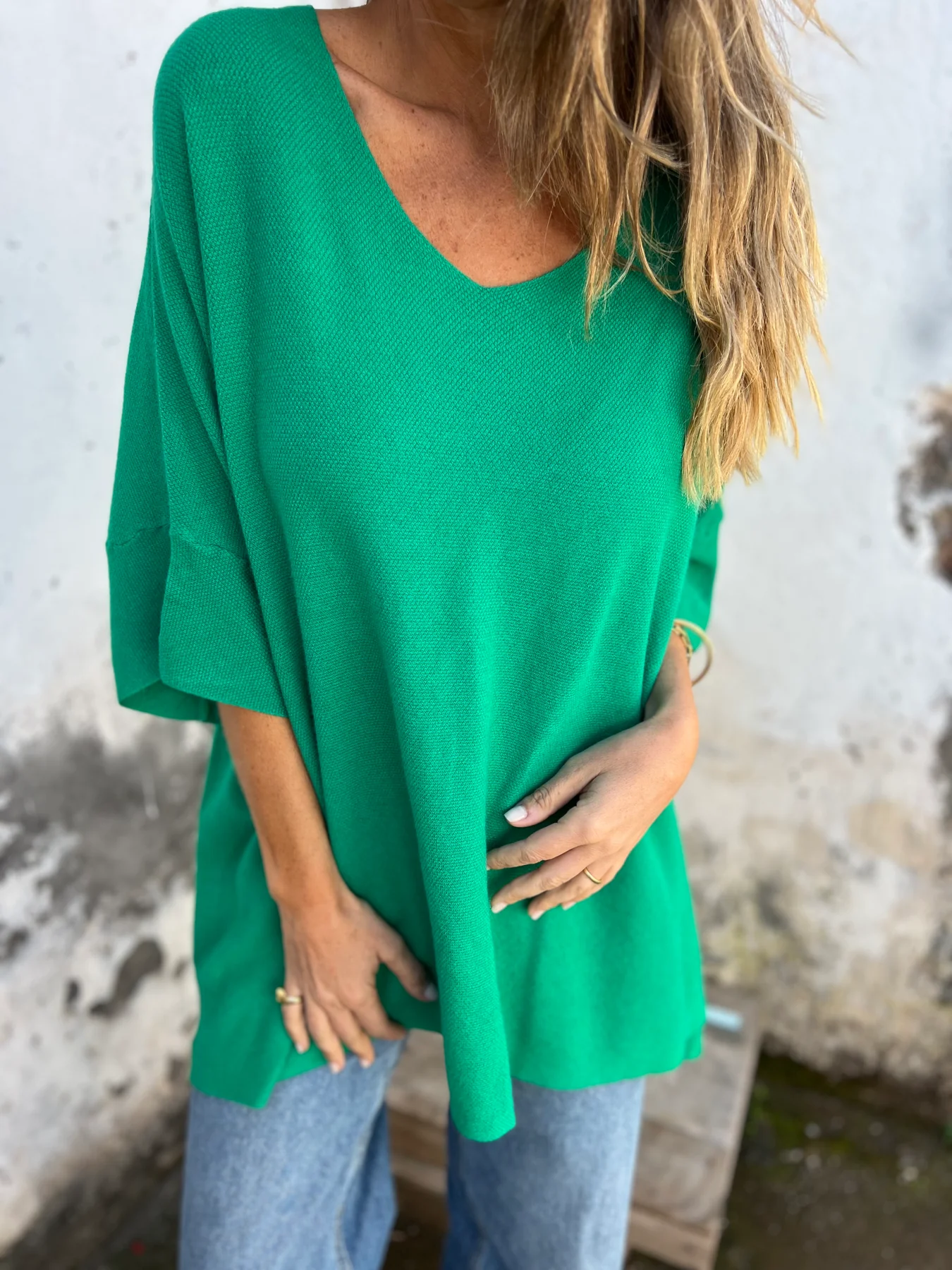 Women's Three Quarter Sleeves Casual  Sweater