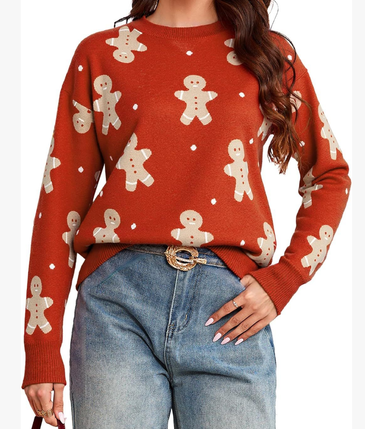 2025💖 Christmas Loose-fitting Crew Neck Knitted Cashmere Pullover