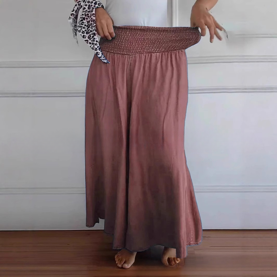 Women's loose wide-leg elastic pants