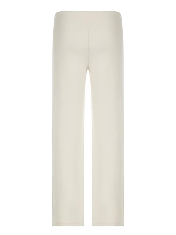 Women's Solid Drawstring Foldover WaistStraight Leg Pants, Pants for Women, FashionCasual Drop Waist Trousers For Daily OutdoorWear, Summer Outfits 2024