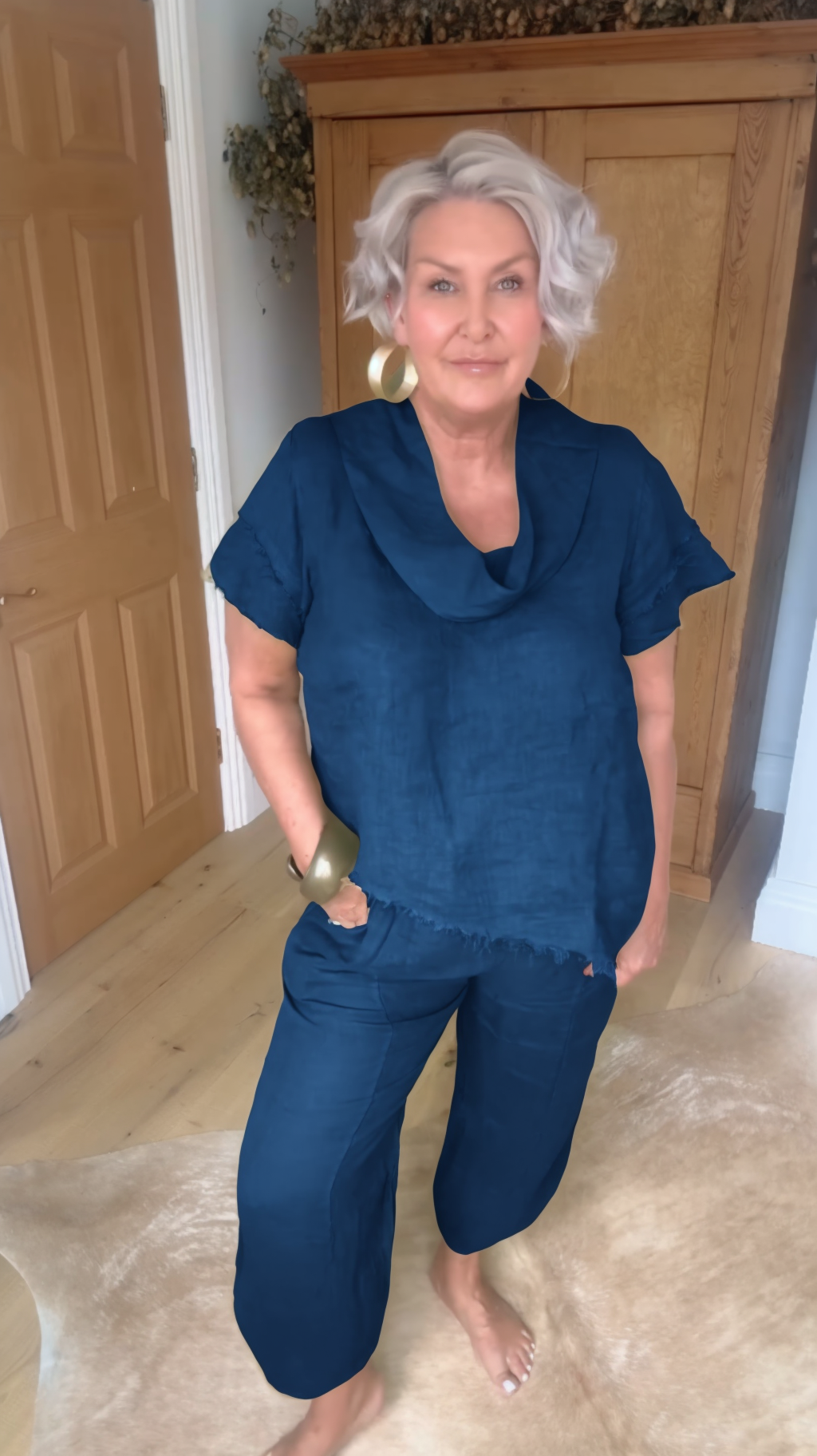 Woman's Casual Cotton linen Suit