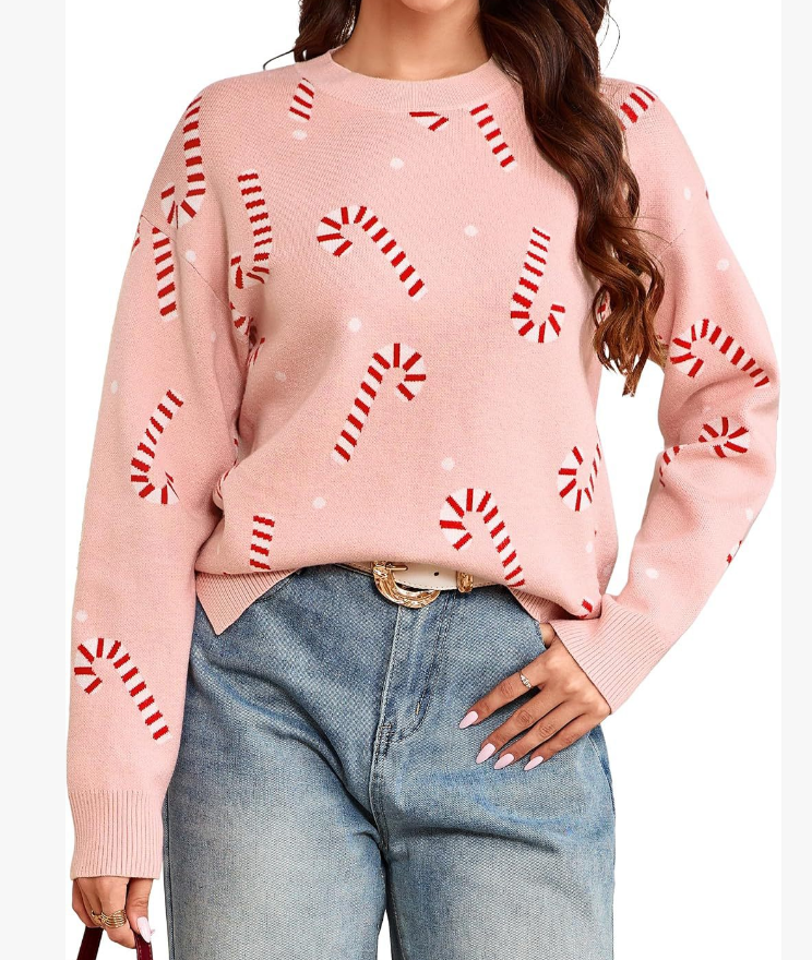 2025💖 Christmas Loose-fitting Crew Neck Knitted Cashmere Pullover