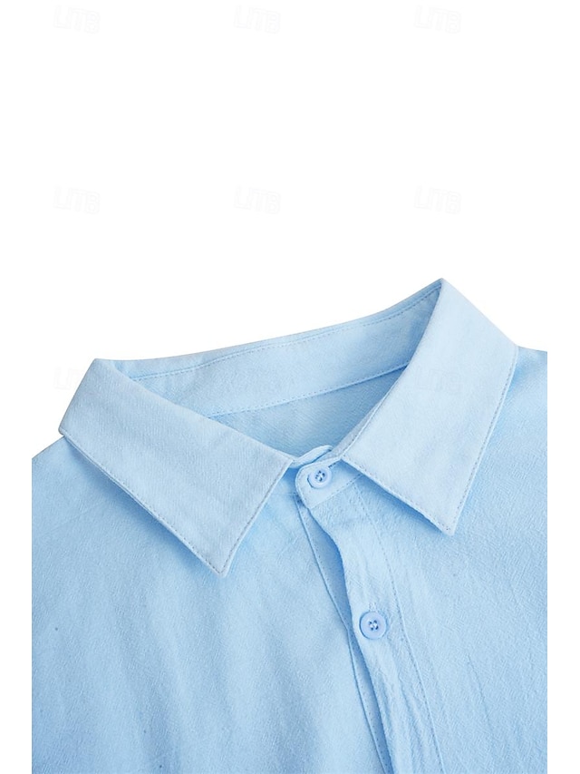 Men's Summer Linen Shirt Beachwear