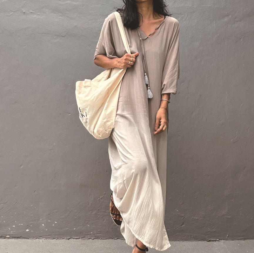 Gradient Color Beach Smock Fringe Cardigan Dress