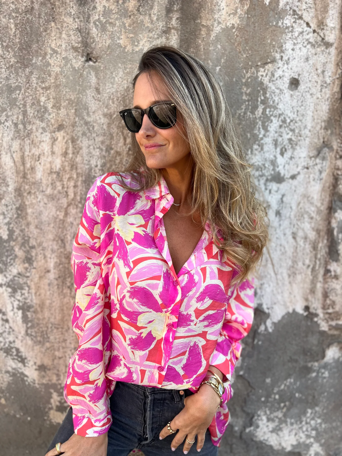 Women's Casual Button Chiffon Shirt