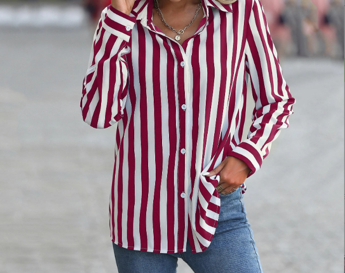 New Casual Versatile Striped Shirt