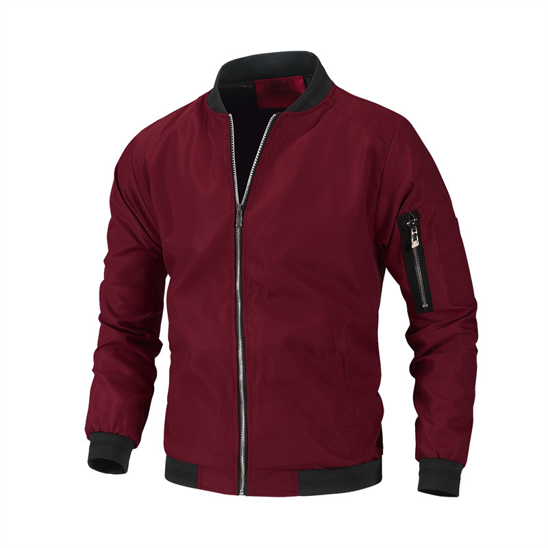 HOT SALE🔥Men's bomber jacket, lightweight, casual, windproof, zip-up, with pockets.