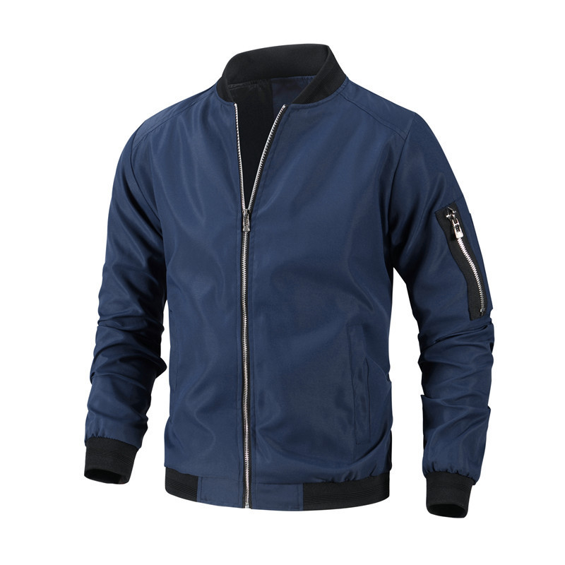 HOT SALE🔥Men's bomber jacket, lightweight, casual, windproof, zip-up, with pockets.