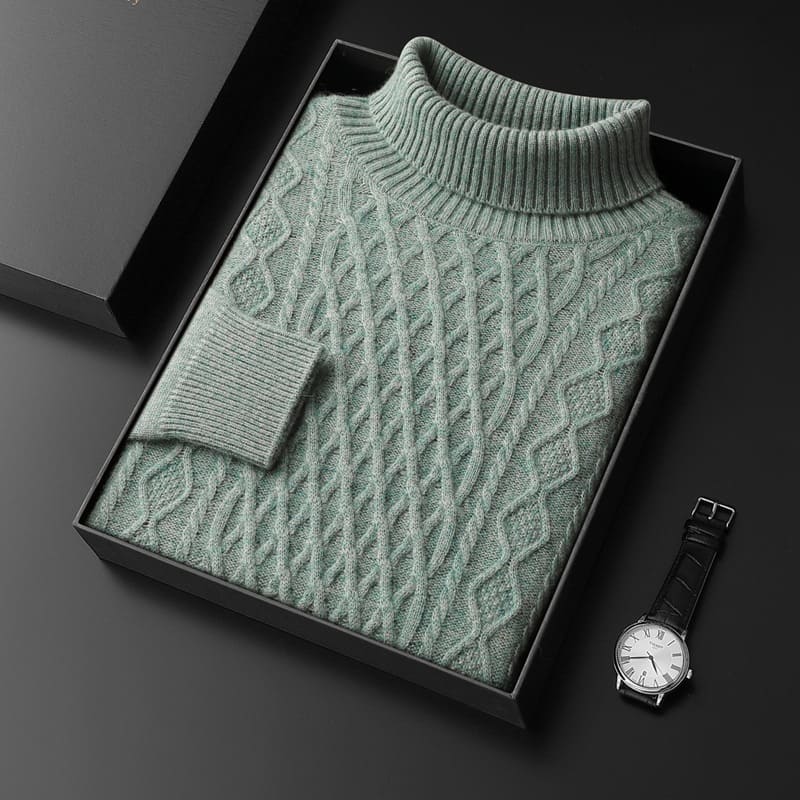 Men's Turtleneck Cashmere Knit Sweater